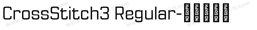 CrossStitch3 Regular字体转换